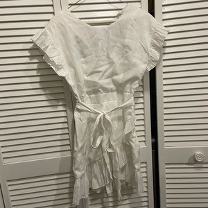 White Tie Wrap Dress